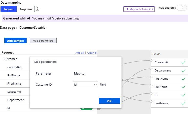 Figure 4 - Data and parameter mapping