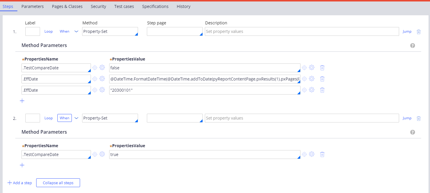 my activity says if DateA is after DateB, set .TestCompareDate to be true. Otherwise false