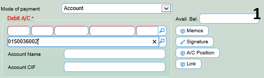 account number in (testing data)