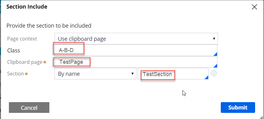 Embed section config