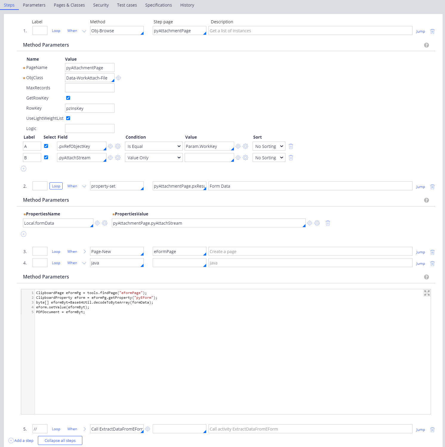 Activity Configuration