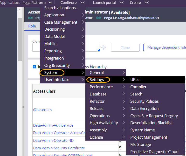 items under configure-system-settings