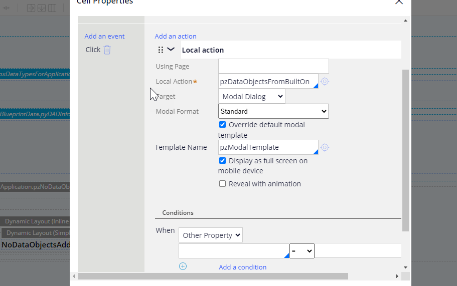 conditional local action