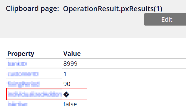 parsing result