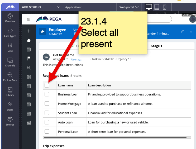 Correct behavior in Pega Platform 23.1.4