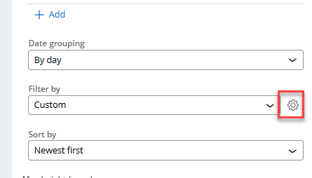 Configuring a customer "fillter by" option on List View