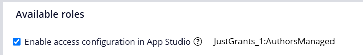 Access Group setting to manage in App Studio