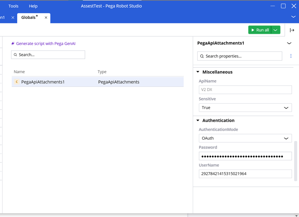 Attach API component