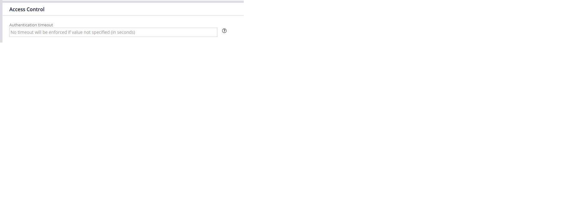 Access group authentication timeout