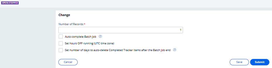 Change Action in Batch Job Case