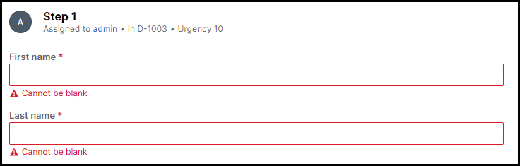 Client side validation on two required fields left blank