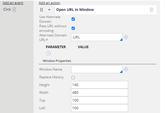 Open URL in Window Config