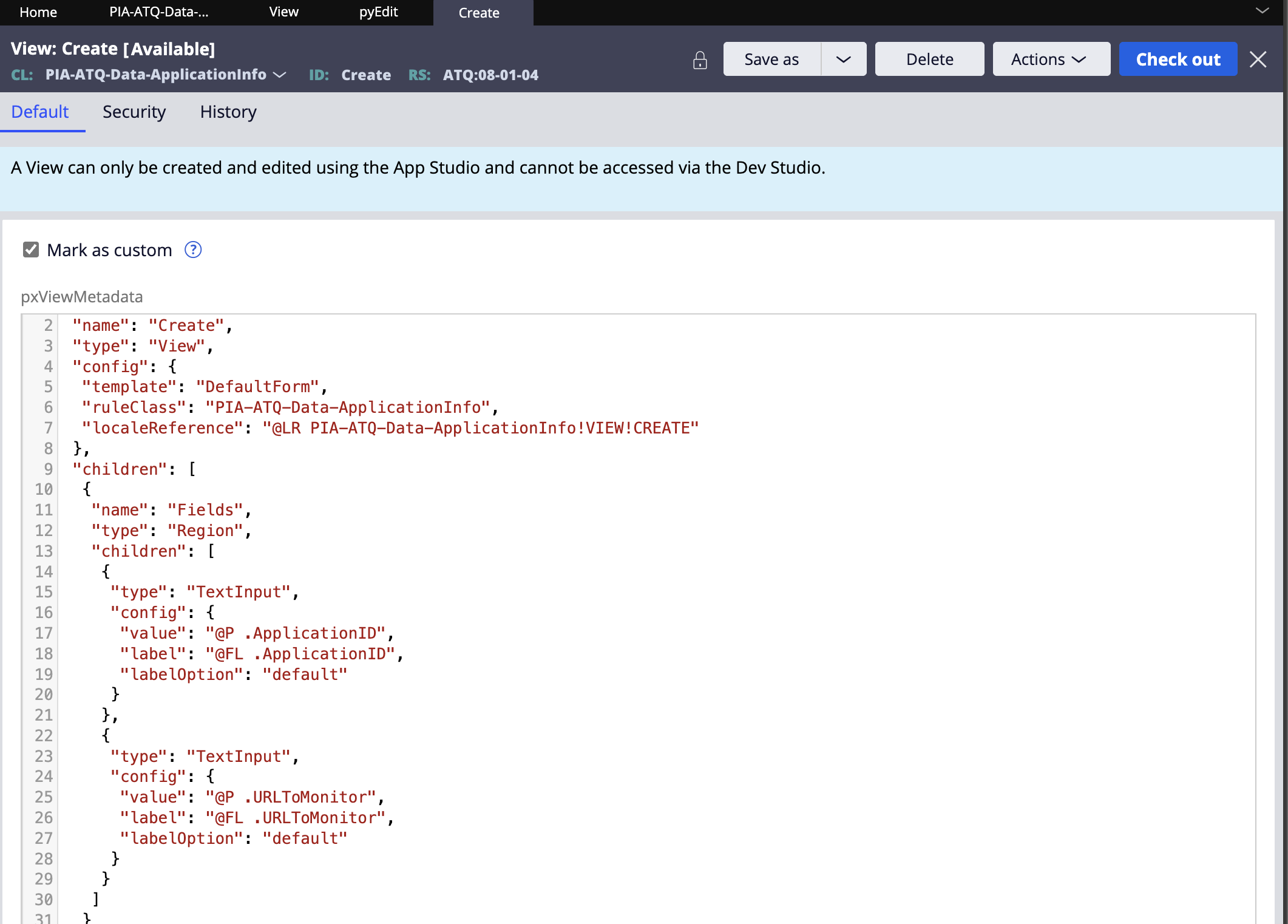 Rule-UI-View (Create and pyEdit)