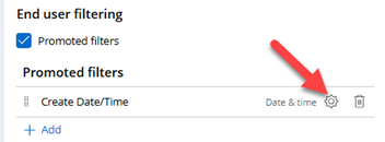 Configure promoted filter option