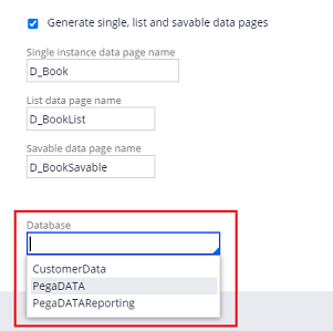 Configure Database in Data Type