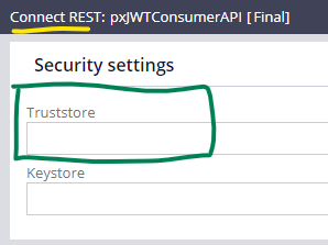 Truststore field in a Connect-REST rule