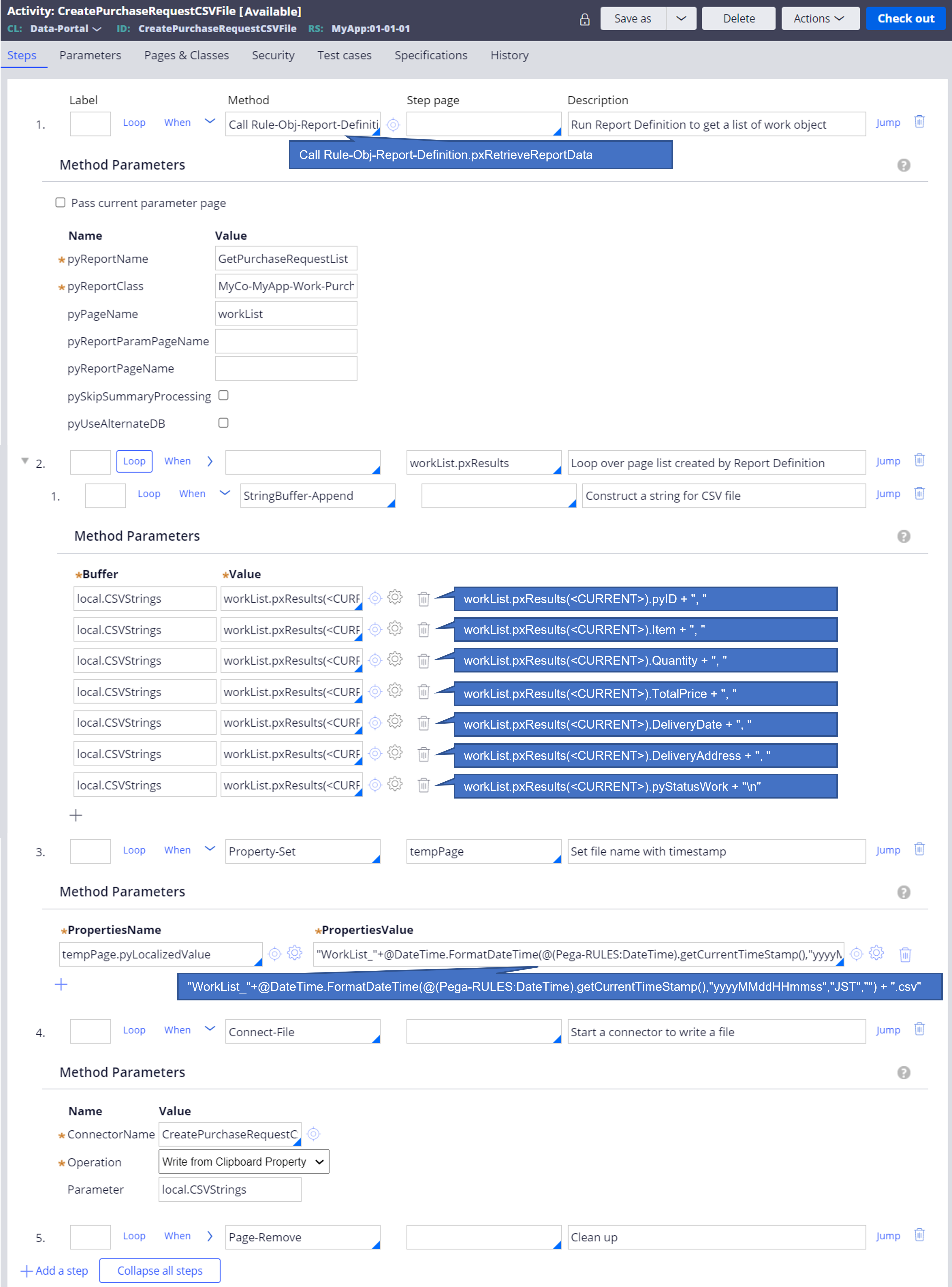 Connect File activity