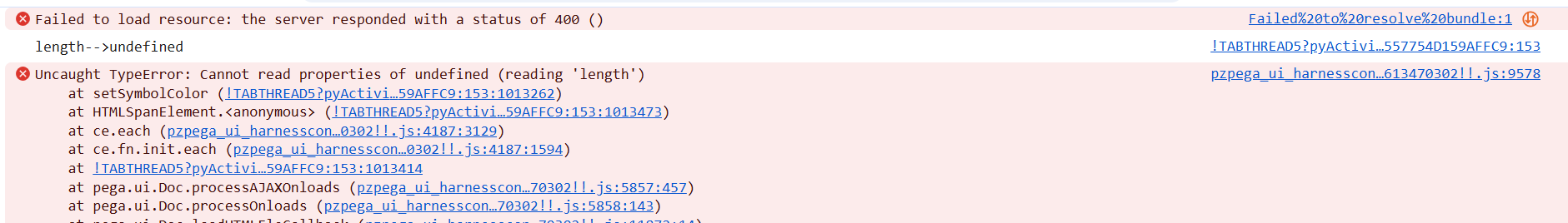 Console error