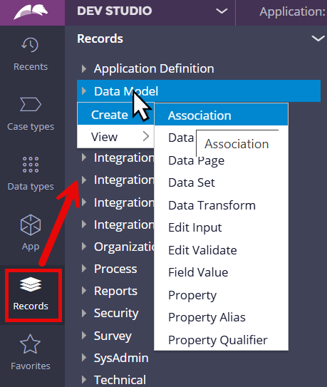 Create association rule