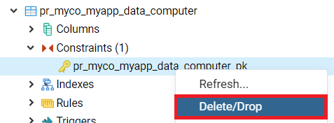 Drop Primary Key in DBMS