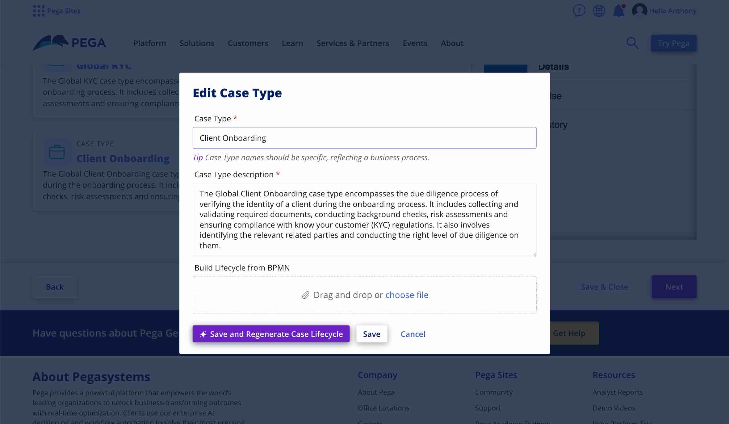 Update Existing Case Types with BPMN