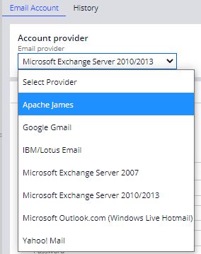 Email Provider Options