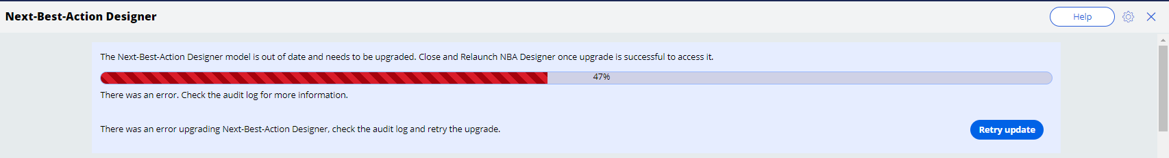 Upgrade NBAD failed