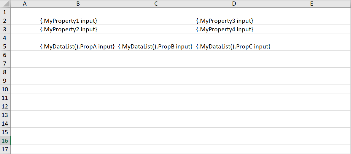 Excel File Template