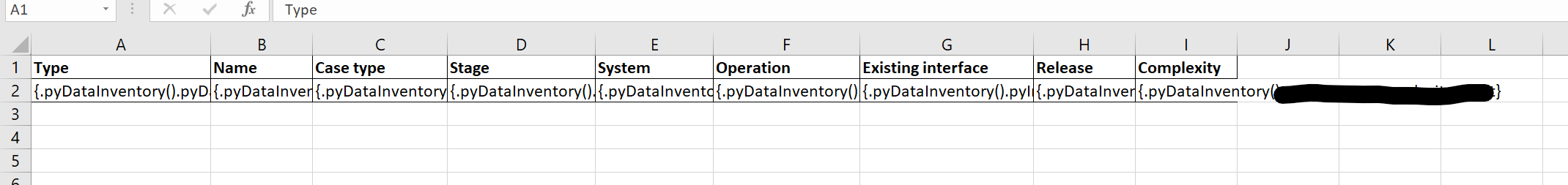 Excel Template