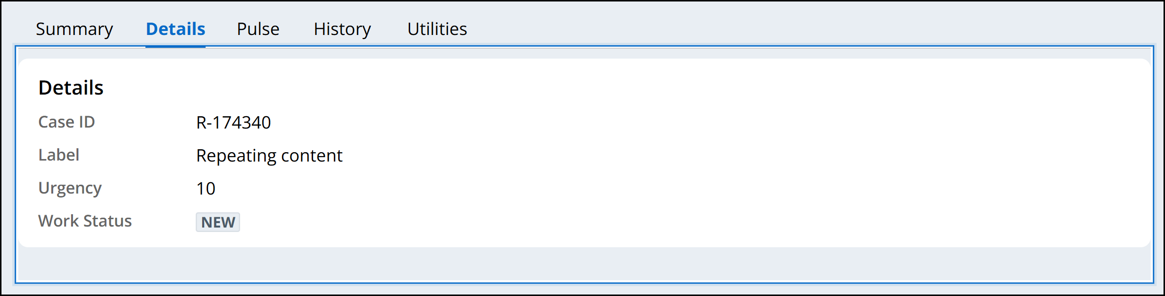 A tabpanel displaying a visible focus indicator when focused with keyboard