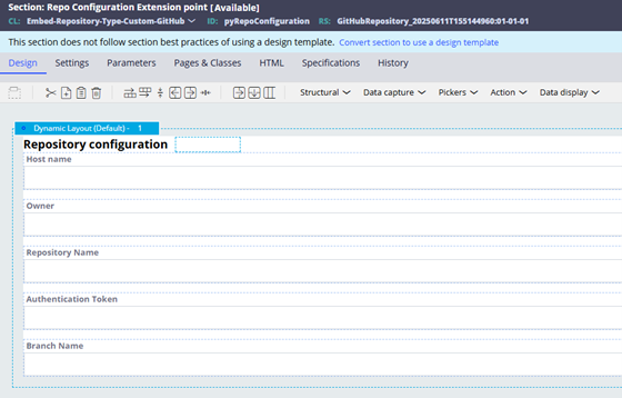 Image 06: Repository section used to configure repository settings.