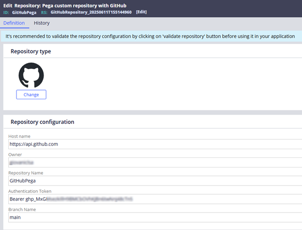 Image 09: Repository Rule configuration sample