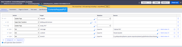 Image 13: Data transform to map the Request for upload file