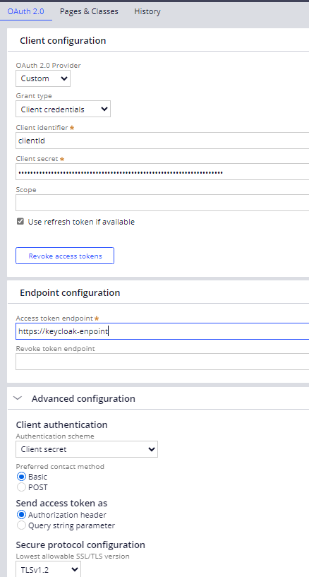 Authentication Profiel configuration