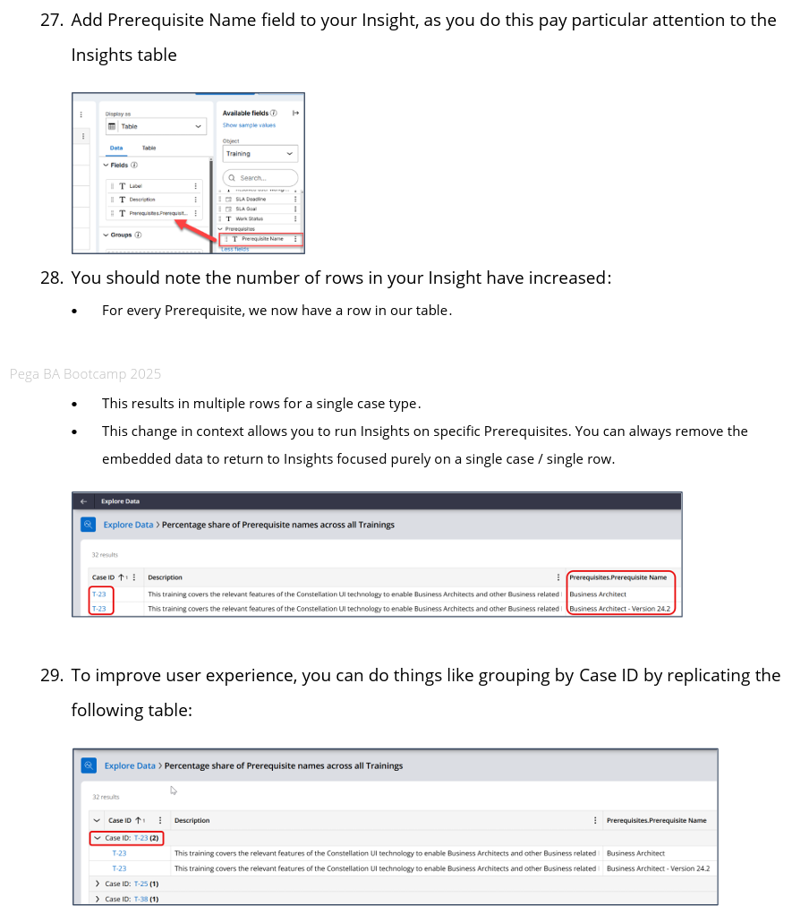 Grouping data in an Insight