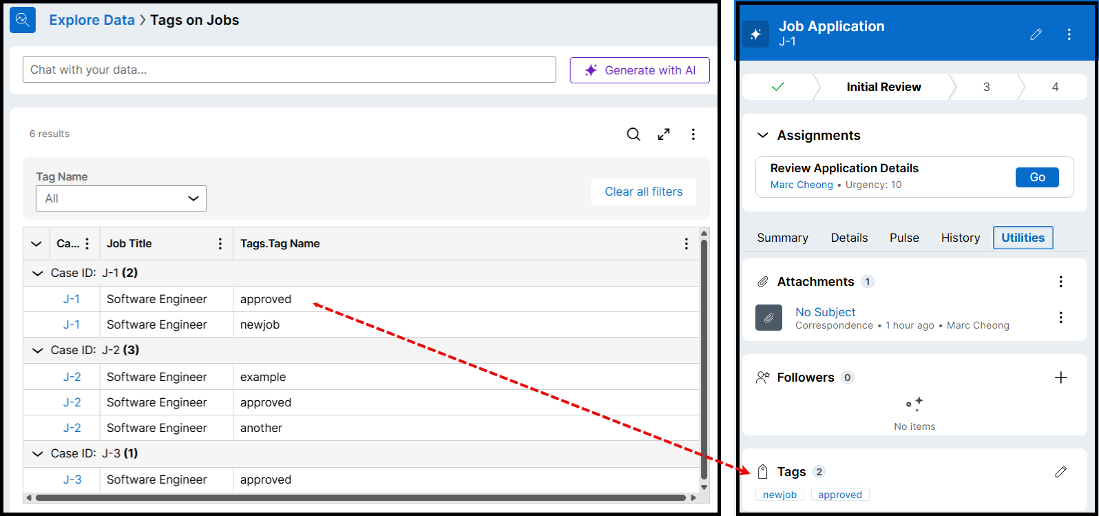 Insights with promoted filtering on Tags
