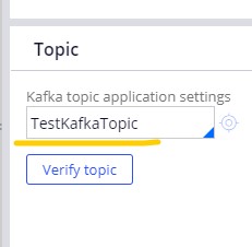 Kafka topic application settings