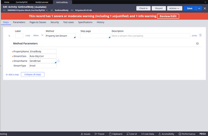 Method parameters in the get email body utility