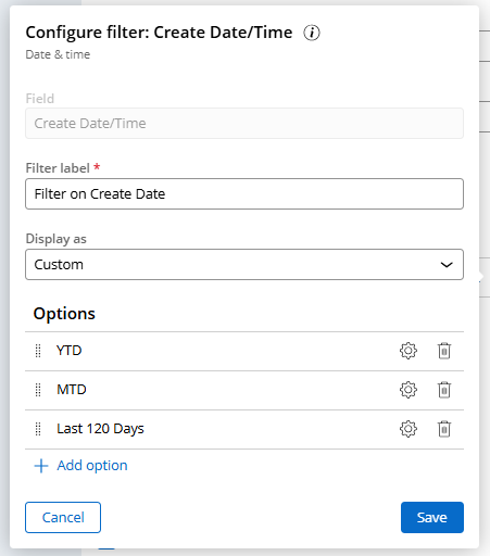 Multiple options within the same promoted filter