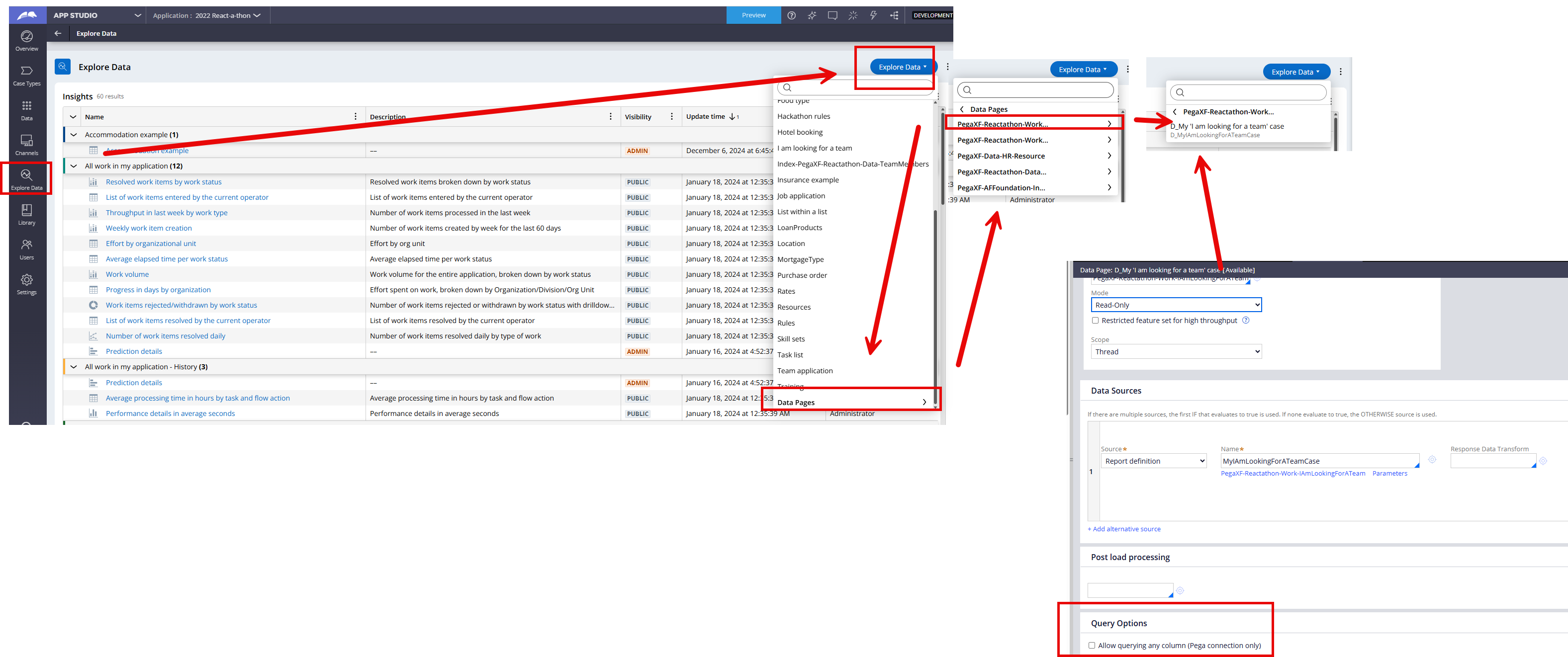 Non queryable datapage in Explore Data