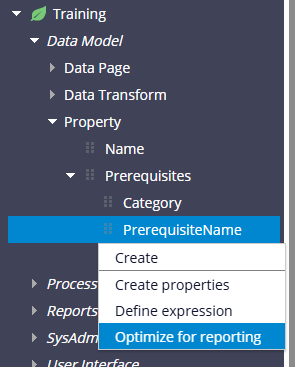 Optimize for reporting