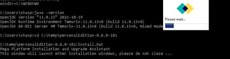 Screen capture of install.bat via command prompt