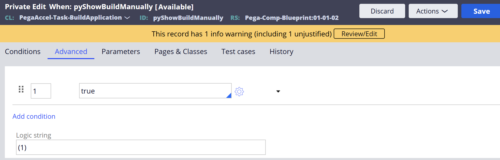 Shows the when rules after making the changes described.