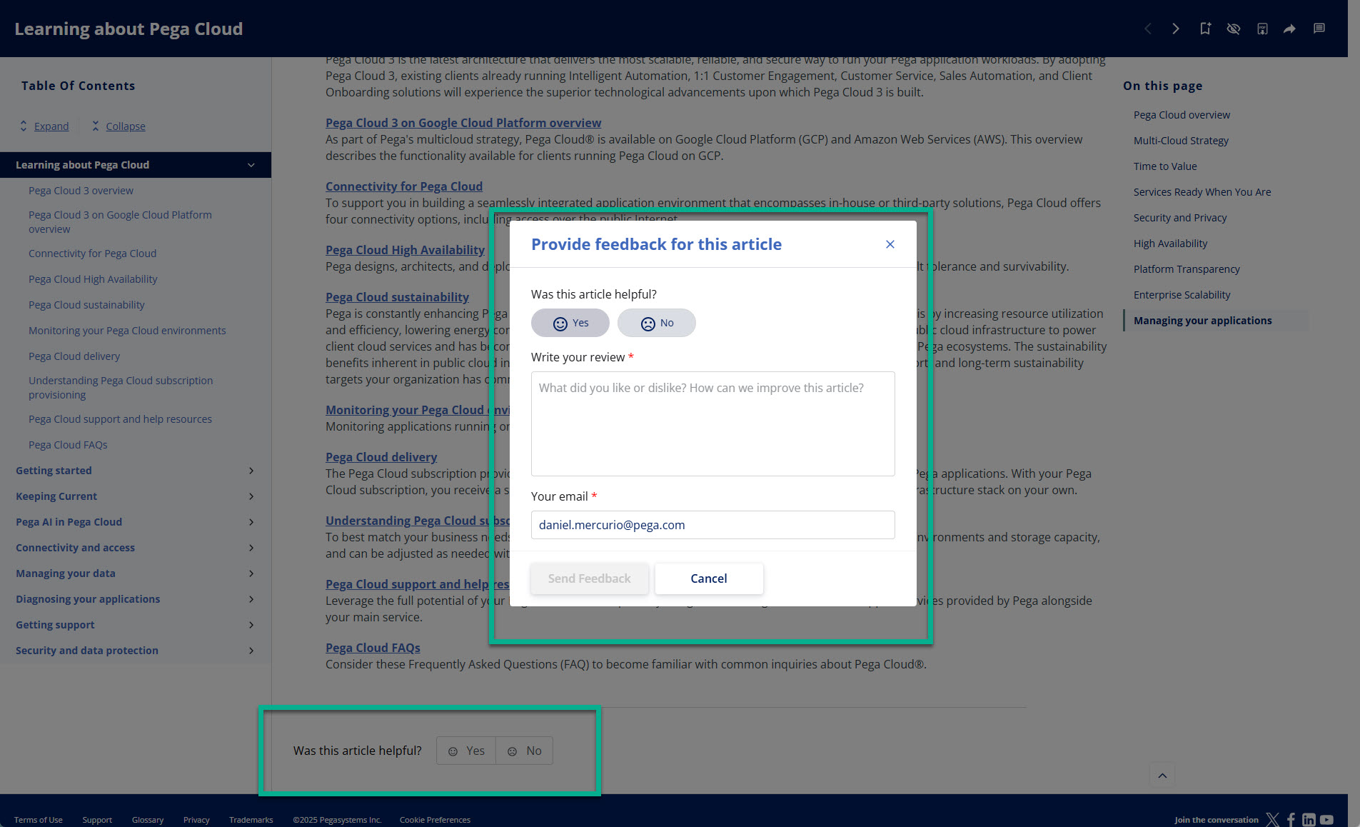 Pega Docs- provide feedback
