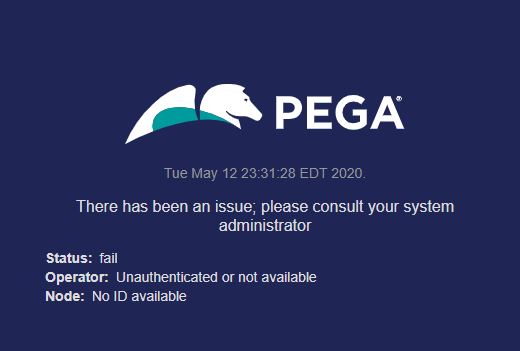 free Pega Platform Hackathon environment Error