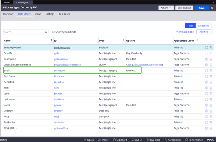 This image shows the different filters in the create stage