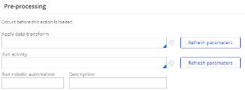 Pre Processing view on Flow Action