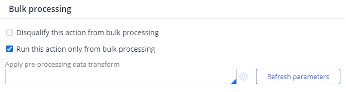 Bulk Processing configuration option on Flow Action