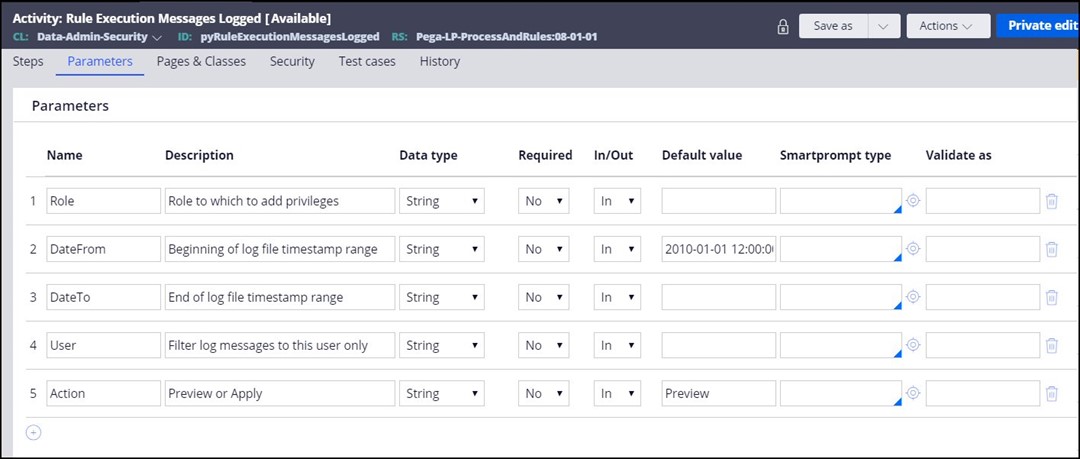 Activity: Rule Execution Messages Logged