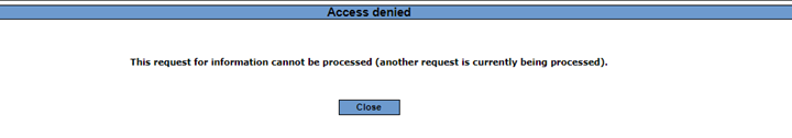 Access denied error in DWA request failure